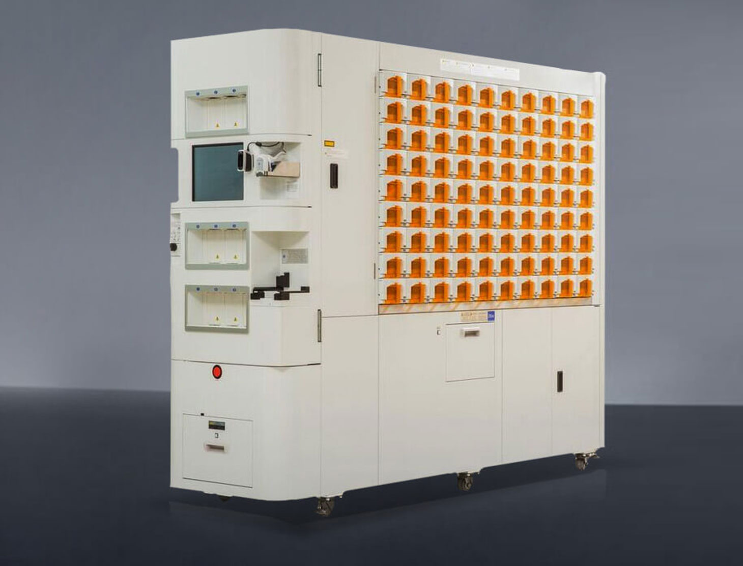 The EV-180UC "Universal" is the newest generation of vial-filling robotics from Yuyama.EV-180UC fills 50% daily script volume or more, giving pharmacy staff more time to ensure customer satisfaction.